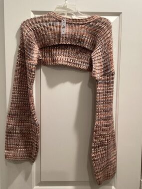 Cotton On Multi-Tone Brown Off-the-Shoulder Cropped Sweater